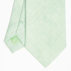 Light Green Sartorial Linen Tie Solid Color
