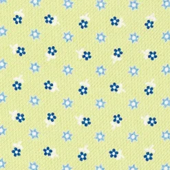 Light Green Silk Ascot Tie - Small Flower Designs