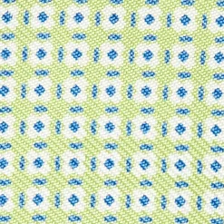 Light Green Silk Bowtie To Self-Tie - Small Flower Pattern