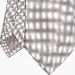 Light Grey Ceremonial Jacquard Silk Tie