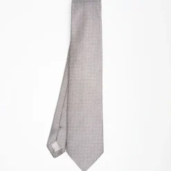 Light Grey Ceremonial Jacquard Silk Tie