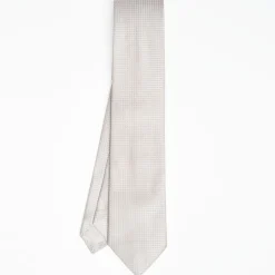 Light Grey Ceremonial Jacquard Silk Tie