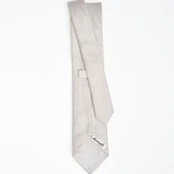 Light Grey Ceremonial Jacquard Silk Tie