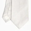 Light Grey Ceremonial Jacquard Silk Tie
