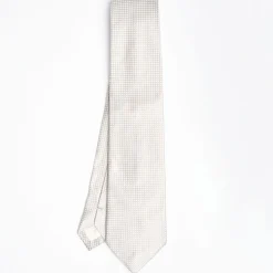 Light Grey Ceremonial Jacquard Silk Tie