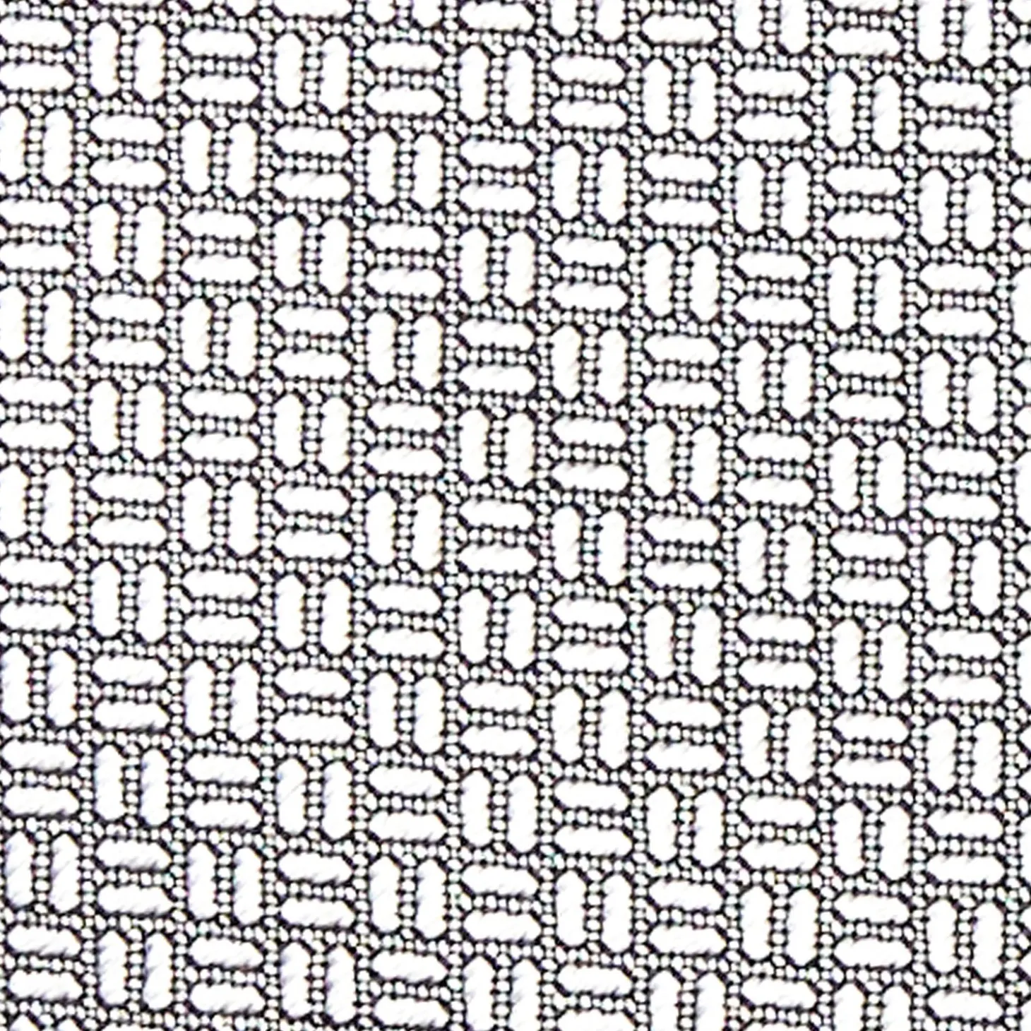 Light Grey Ceremonial Jacquard Silk Tie - Small Geometric Pattern