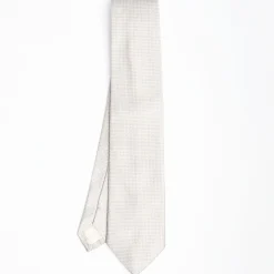Light Grey Ceremonial Jacquard Silk Tie