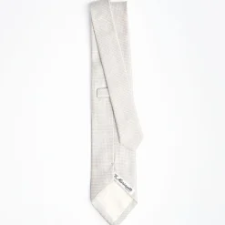 Light Grey Ceremonial Jacquard Silk Tie