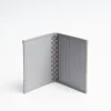 Light Grey Leather Folding Card Holder - 10 Compartments