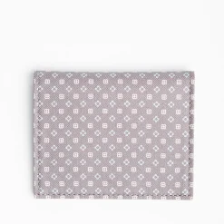 Light Grey Leather Folding Card Holder - 10 Compartments