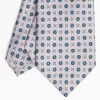 Light Grey Sartorial Classic Silk Tie Small Flower Pattern