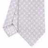 Light Grey Sartorial Classic Silk Tie - Small Flower Pattern