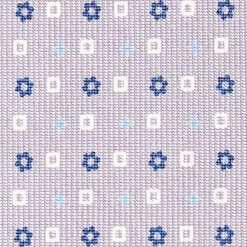 Light Grey Sartorial Classic Silk Tie - Small Flower Pattern
