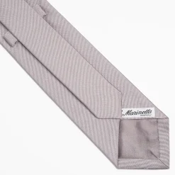 Light Grey Sartorial Jacquard Silk Tie - Solid Color