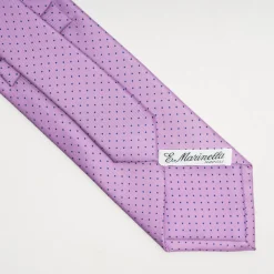 Lilac Sartorial Classic Silk Tie - Polka Dot Pattern