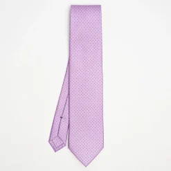 Lilac Sartorial Classic Silk Tie - Polka Dot Pattern