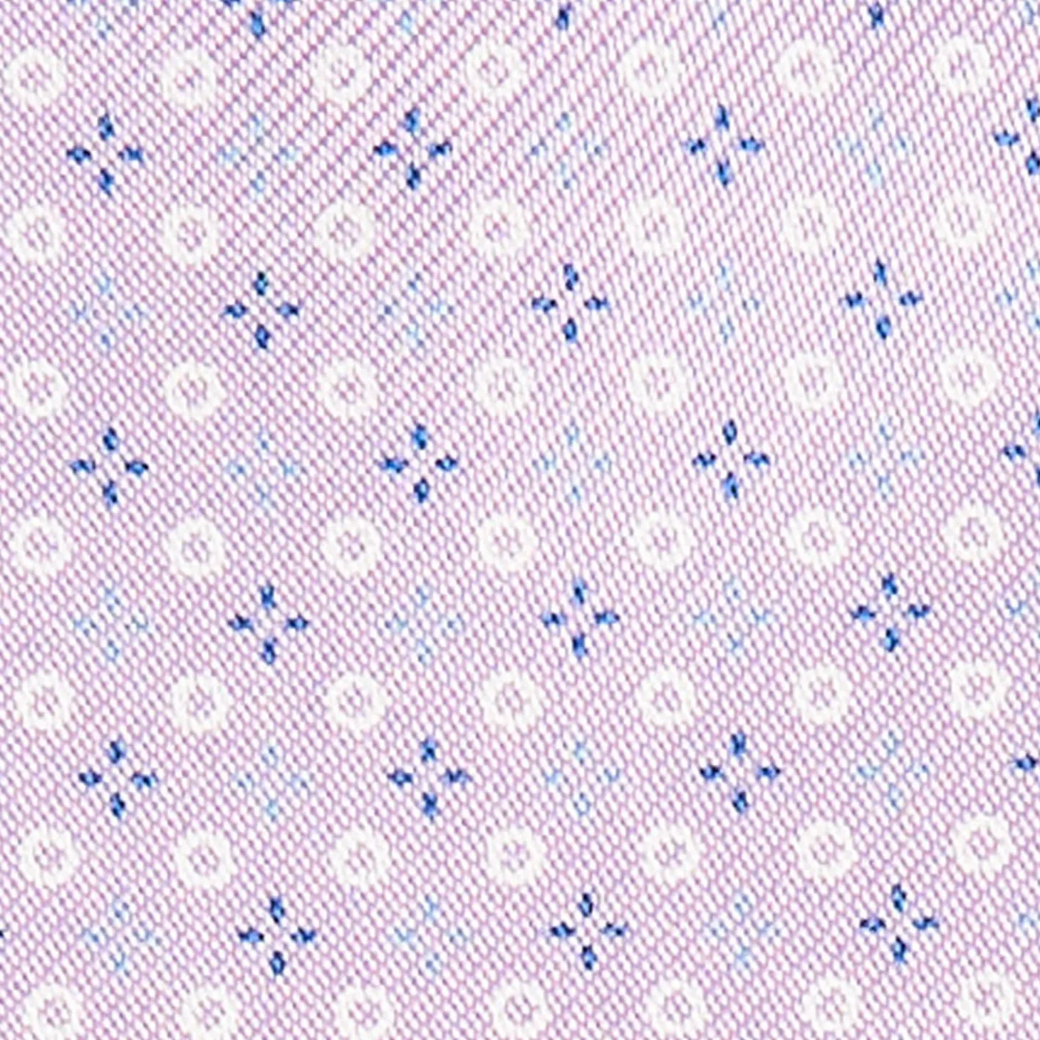 Lilac Silk Ascot Tie - Small Flower Designs