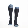 Long Light And Dark Blue Bicolor Cotton Socks - Solid Color