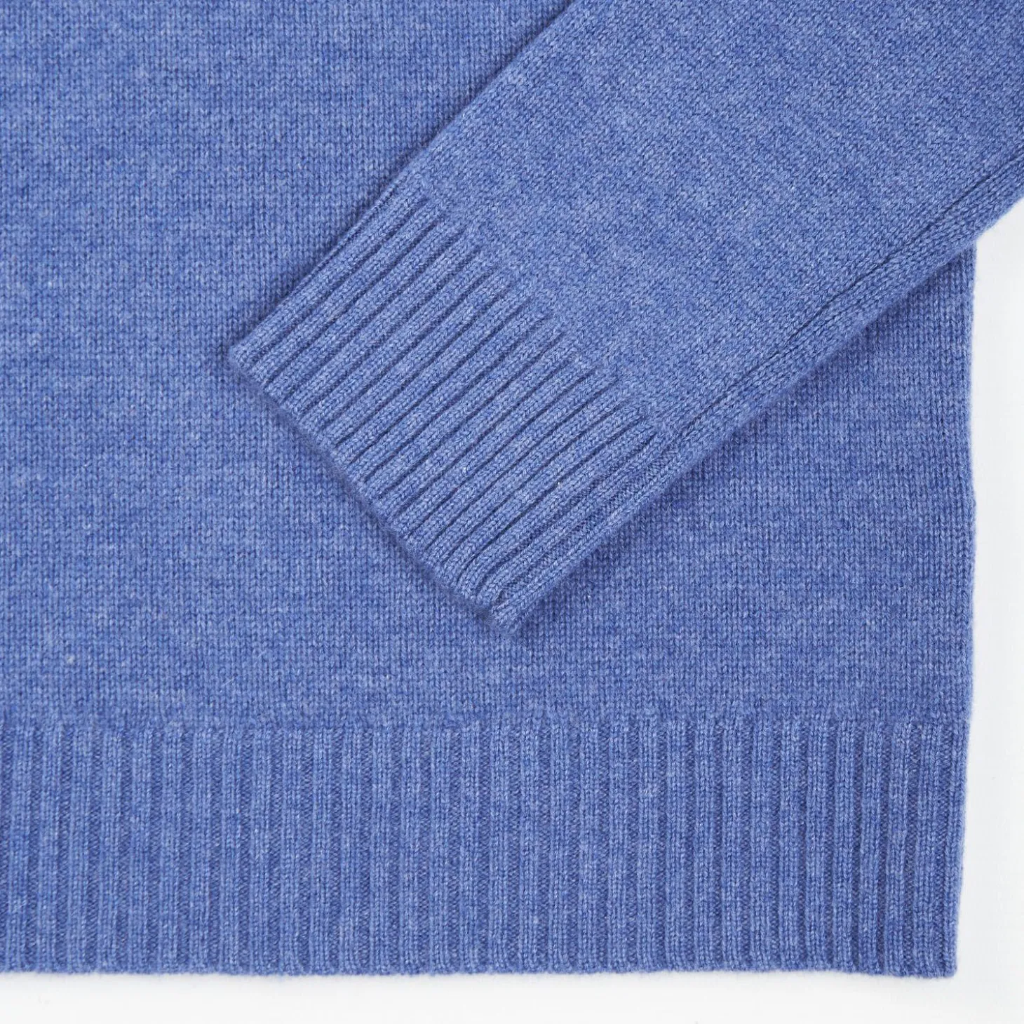 Mid Blue Cashmere Turtleneck