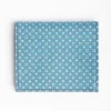 Mid Blue Small Wallet In Silk And Leather