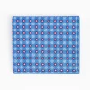 Mid Blue Small Wallet In Silk And Leather