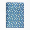 Mid Blue Vertical Wallet In Silk And Leather
