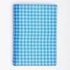 Mid Blue Vertical Wallet In Silk And Leather