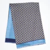 Midnight And Light Blue Double Silk Scarf