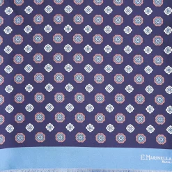 Midnight And Light Blue Double Silk Scarf