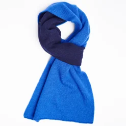 Midnight Blue And Blue Two-Tone Solid Cashmere Neck Warmer