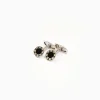 Octagonal Cufflinks With Onyx In Silver