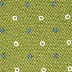Olive Green Silk Ascot Tie - Small Flower Designs