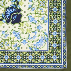 Olive Green Silk Scarf 90 - Mediterranean Vibes