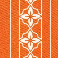 Orange And Beige Silk Twilly