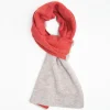 Orange And Gray Two-Tone Solid Cashmere Neck Warmer
