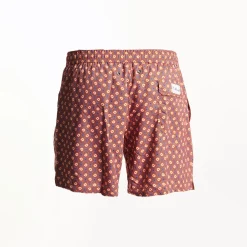 Orange Baby Swim Shorts - Paisley Pattern
