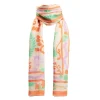 Orange Cotton And Linen Scarf