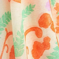 Orange Cotton And Linen Scarf