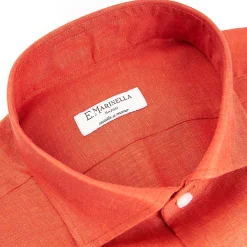 Orange Linen Shirt