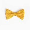 Orange Pre-Knotted Silk Bowtie Small Geometric Pattern