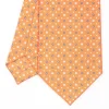 Orange Sartorial Classic Silk Tie - Small Flower Designs
