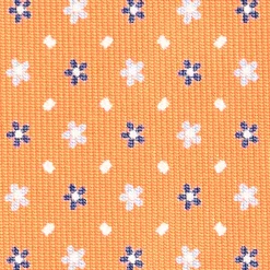 Orange Sartorial Classic Silk Tie - Small Flower Designs