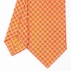 Orange Sartorial 7 Cm Silk Tie - Small Flower Pattern
