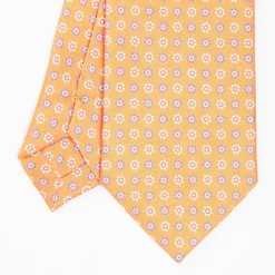 Orange Silk And Orange Fiber Tie