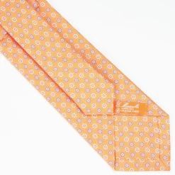 Orange Silk And Orange Fiber Tie