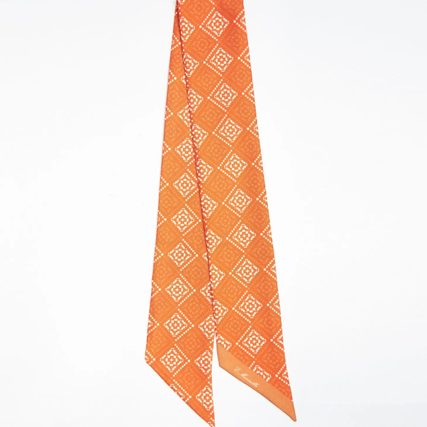 Orange Silk Twilly - Archivio Pattern