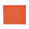 Orange Small Wallet In Silk And Leather