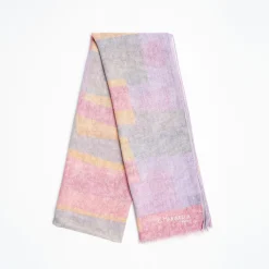 Pink And Gray Wool Stole