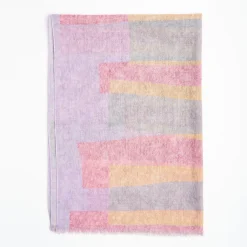 Pink And Gray Wool Stole