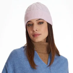 Pink Cashmere Braid Beanie